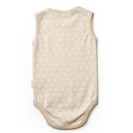 Brown Sleveless Polka Dot Organic — Honey and Hive
