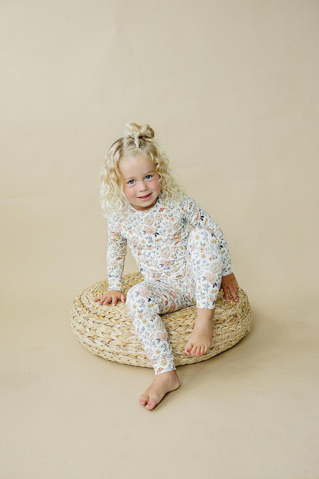 Pastel Petals 2pc Modal Pajamas — Little Joy Co.
