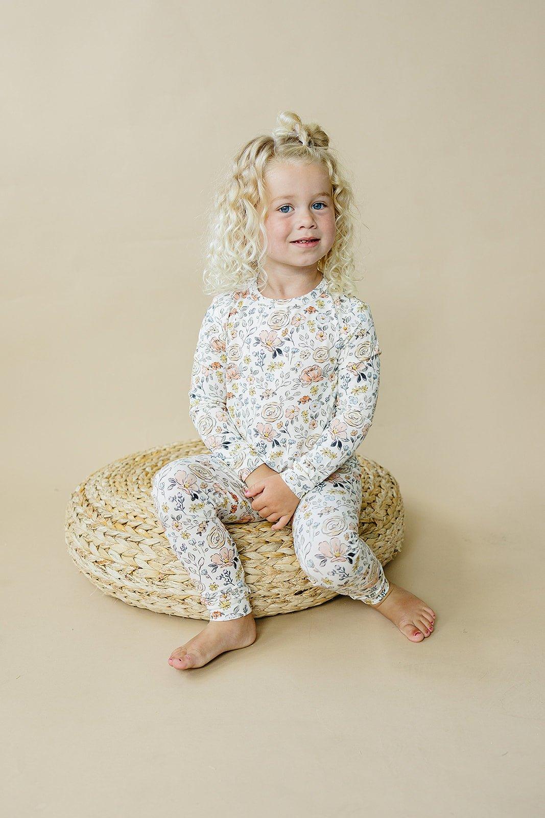Pastel Petals 2pc Modal Pajamas — Little Joy Co.