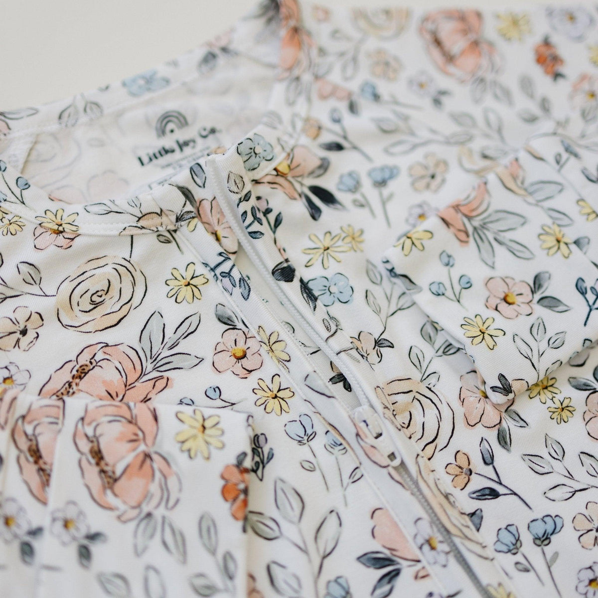 Pastel Petals Modal Zippy Romper — Little Joy Co.