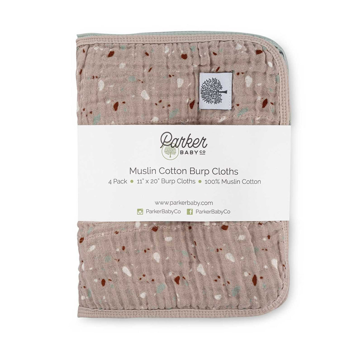 Pebble Set - Muslin Burp Cloths (4 Pack) — Parker Baby Co.
