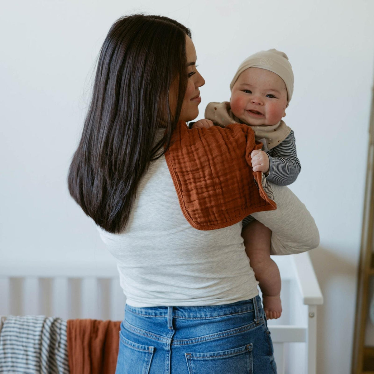 Pebble Set - Muslin Burp Cloths (4 Pack) — Parker Baby Co.