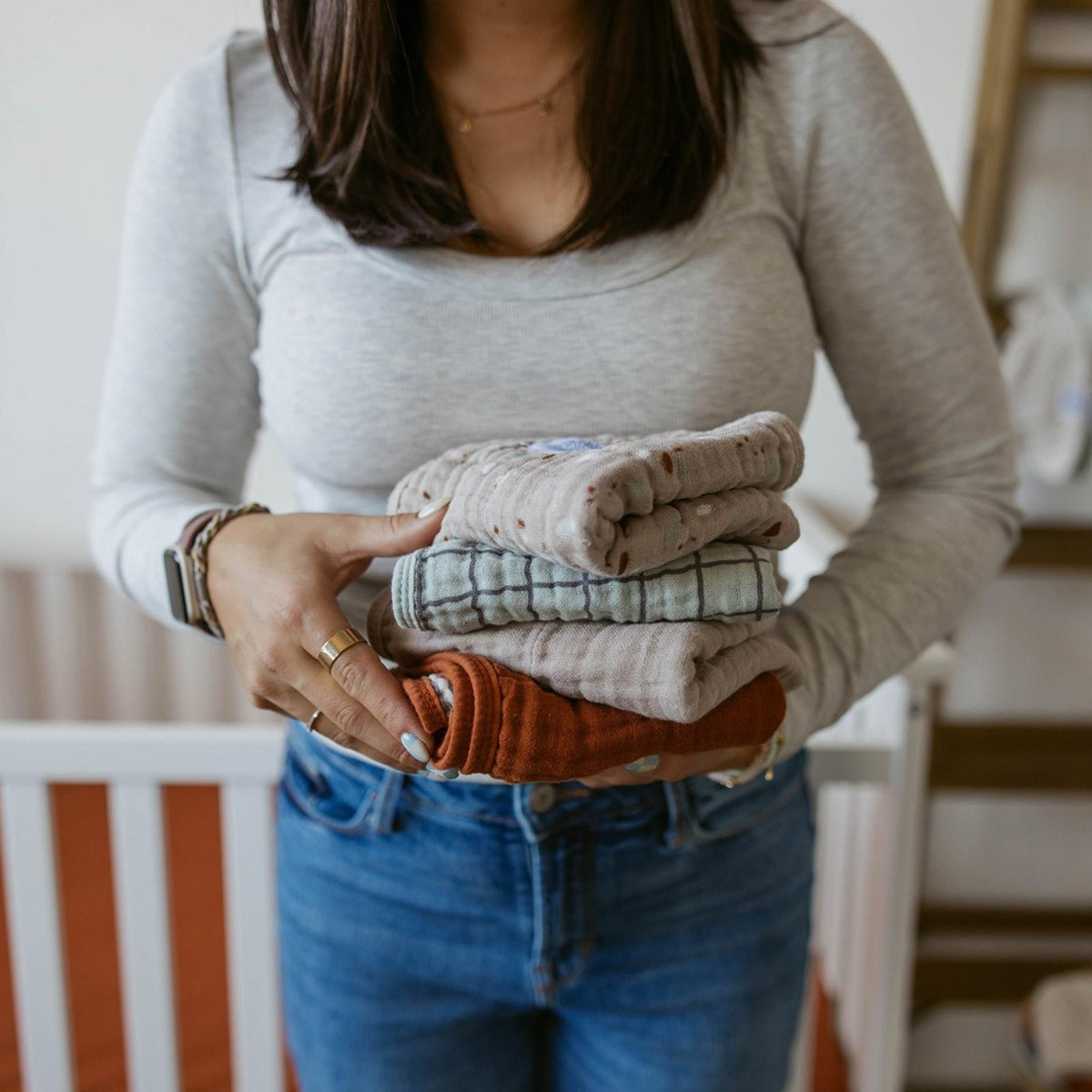 Pebble Set - Muslin Burp Cloths (4 Pack) — Parker Baby Co.