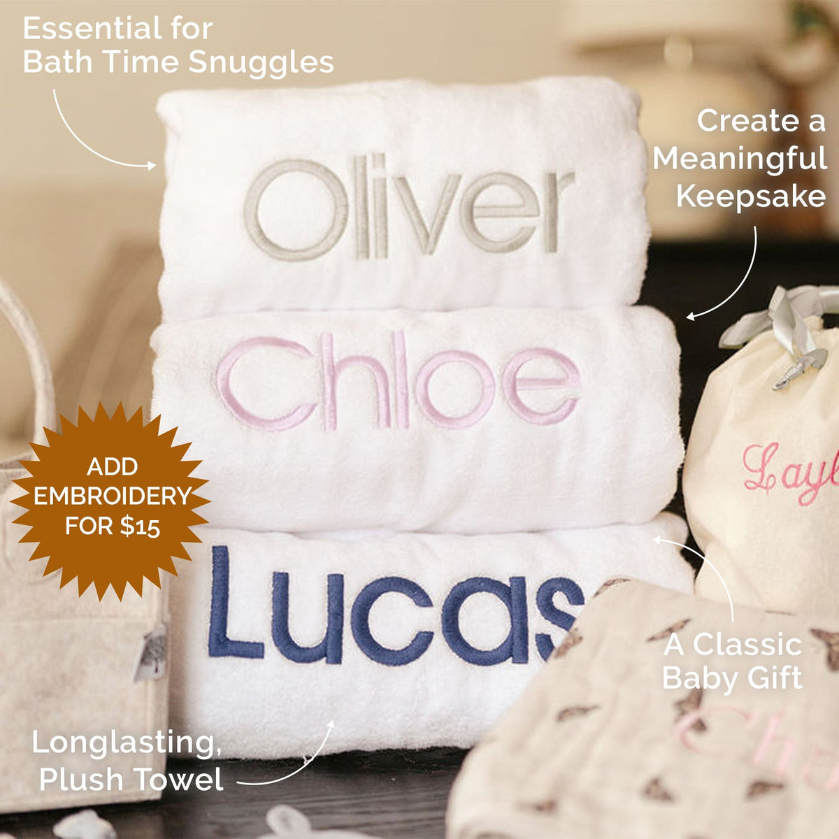 Hooded Bath Towel — Parker Baby Co.