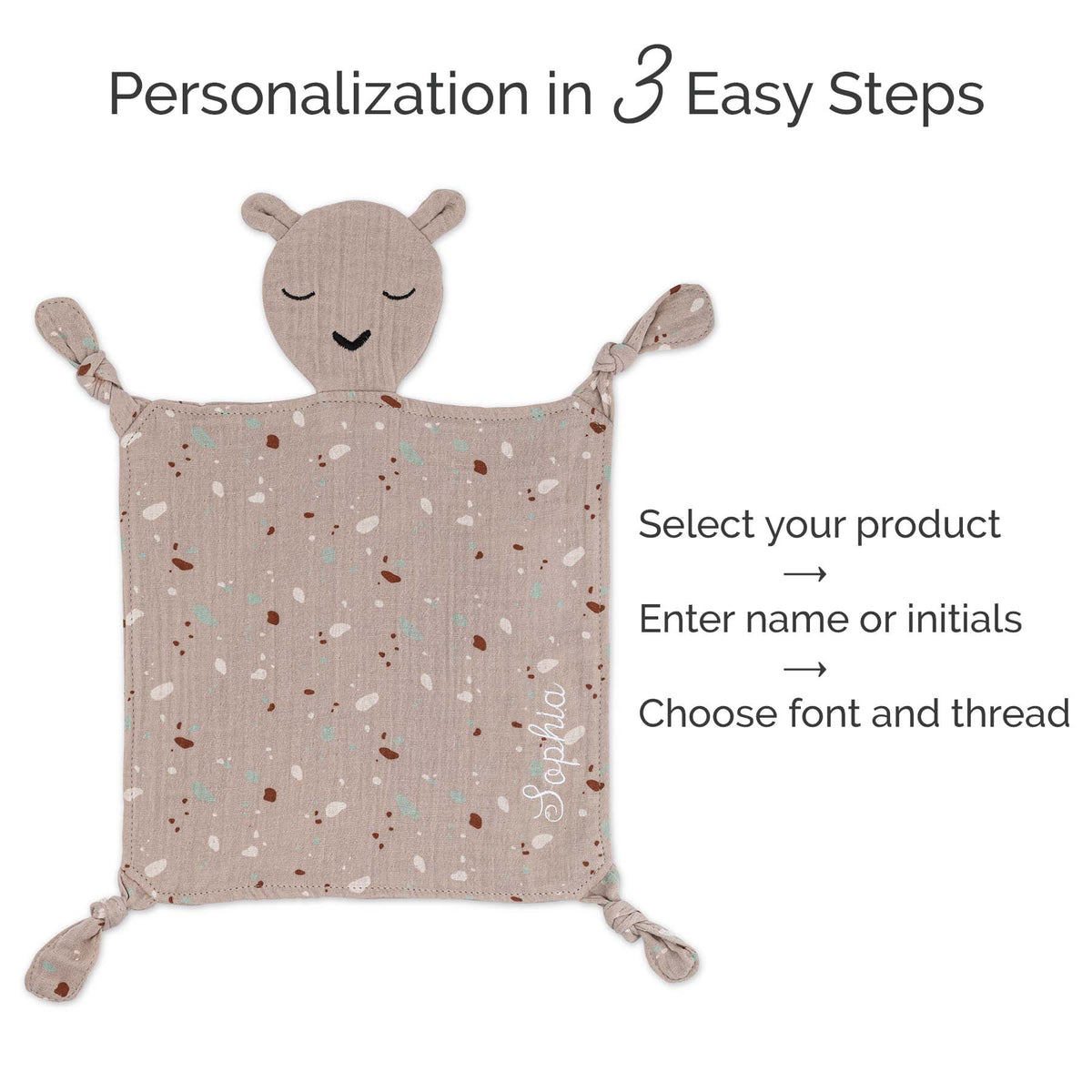 100% Muslin Lovey - Alpaca — Parker Baby Co.