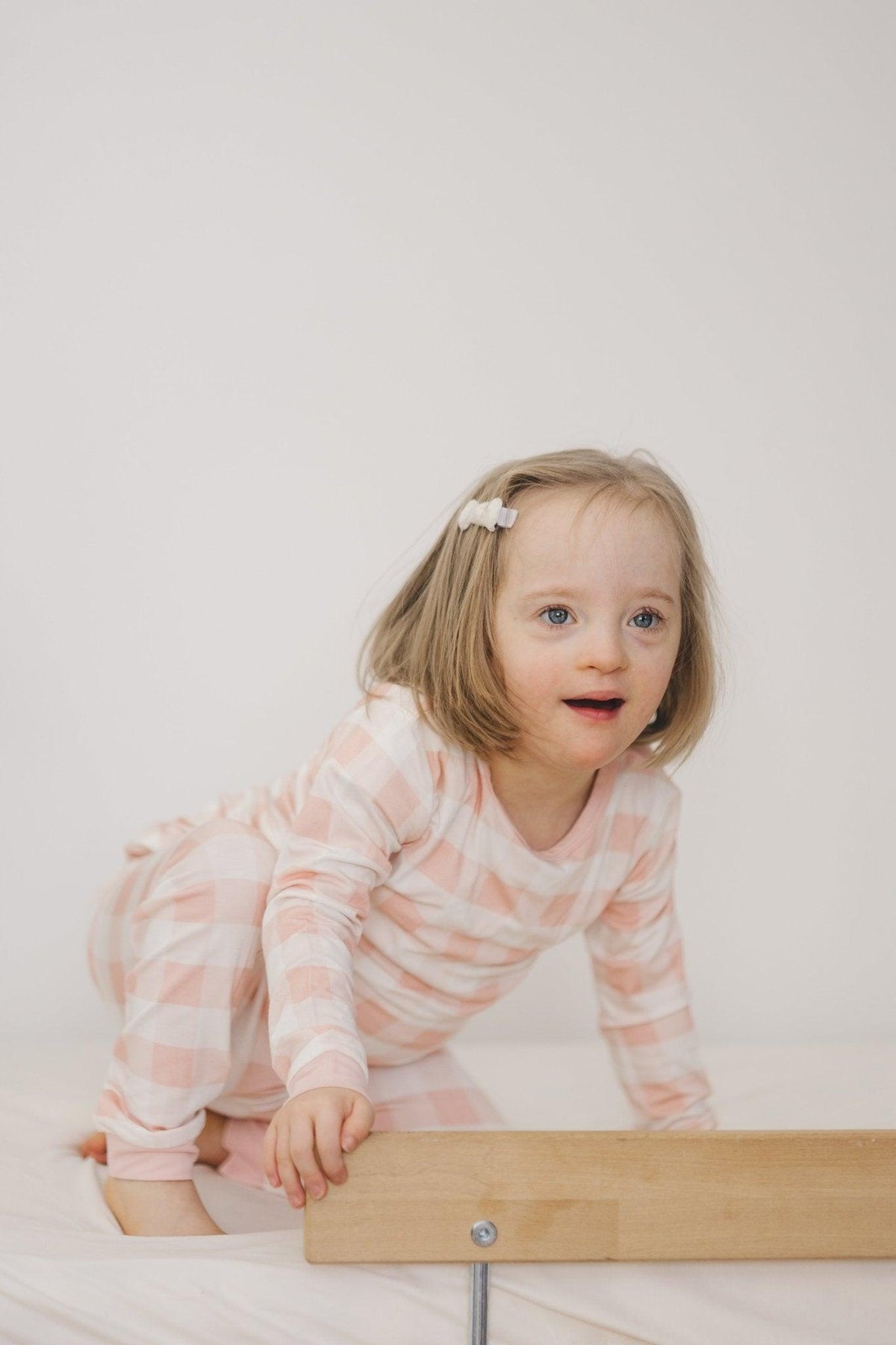 Pink Gingham 2pc Bamboo Pajamas — Little Joy Co.