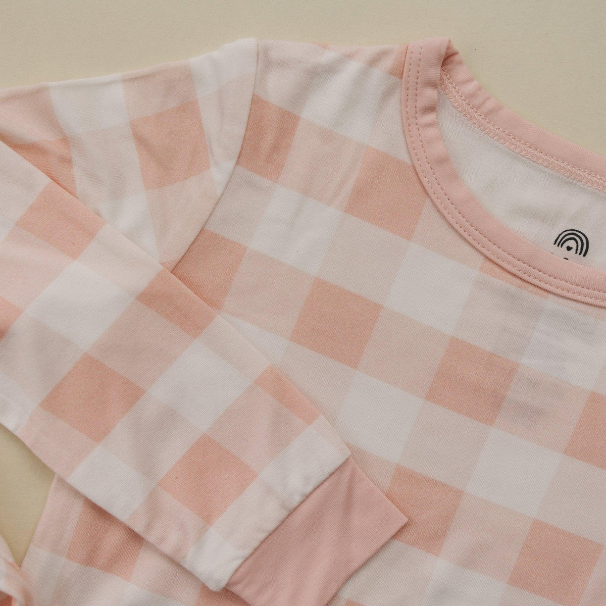 Pink Gingham 2pc Bamboo Pajamas — Little Joy Co.