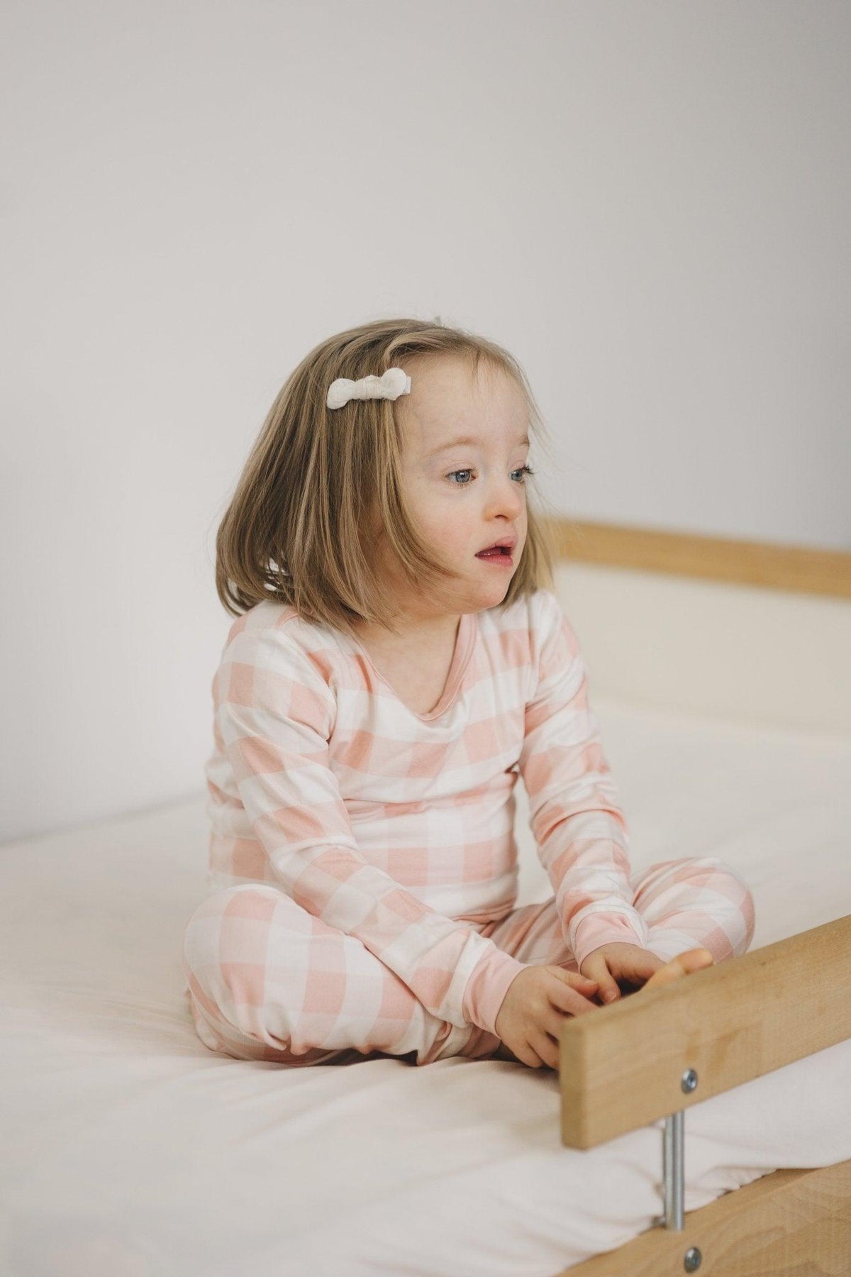 Pink Gingham 2pc Bamboo Pajamas — Little Joy Co.