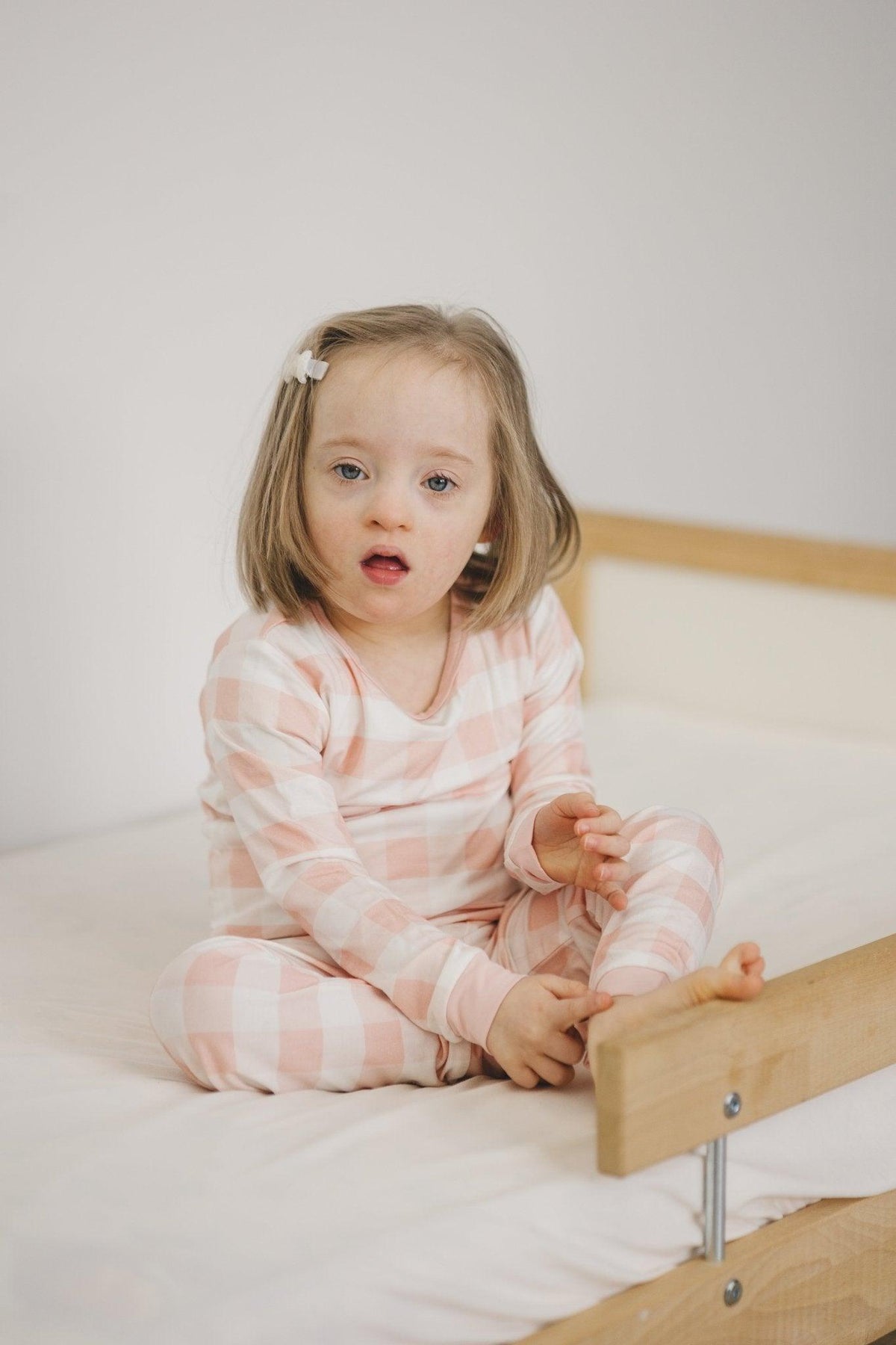 Pink Gingham 2pc Bamboo Pajamas — Little Joy Co.