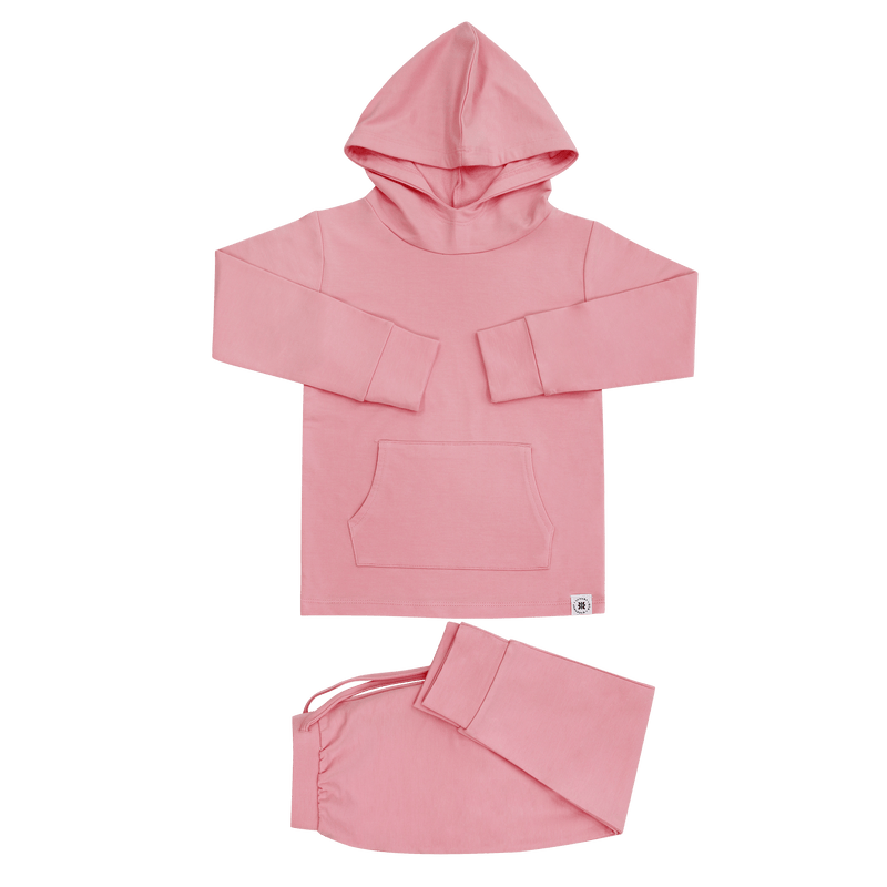 Pink Peony Hooded Jogger Set — Sweet Bamboo