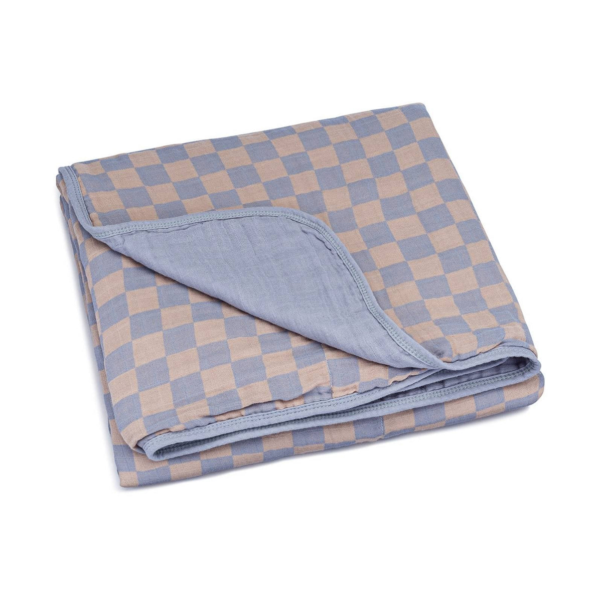 Stormy Blue Checker Quilt — Parker Baby Co.