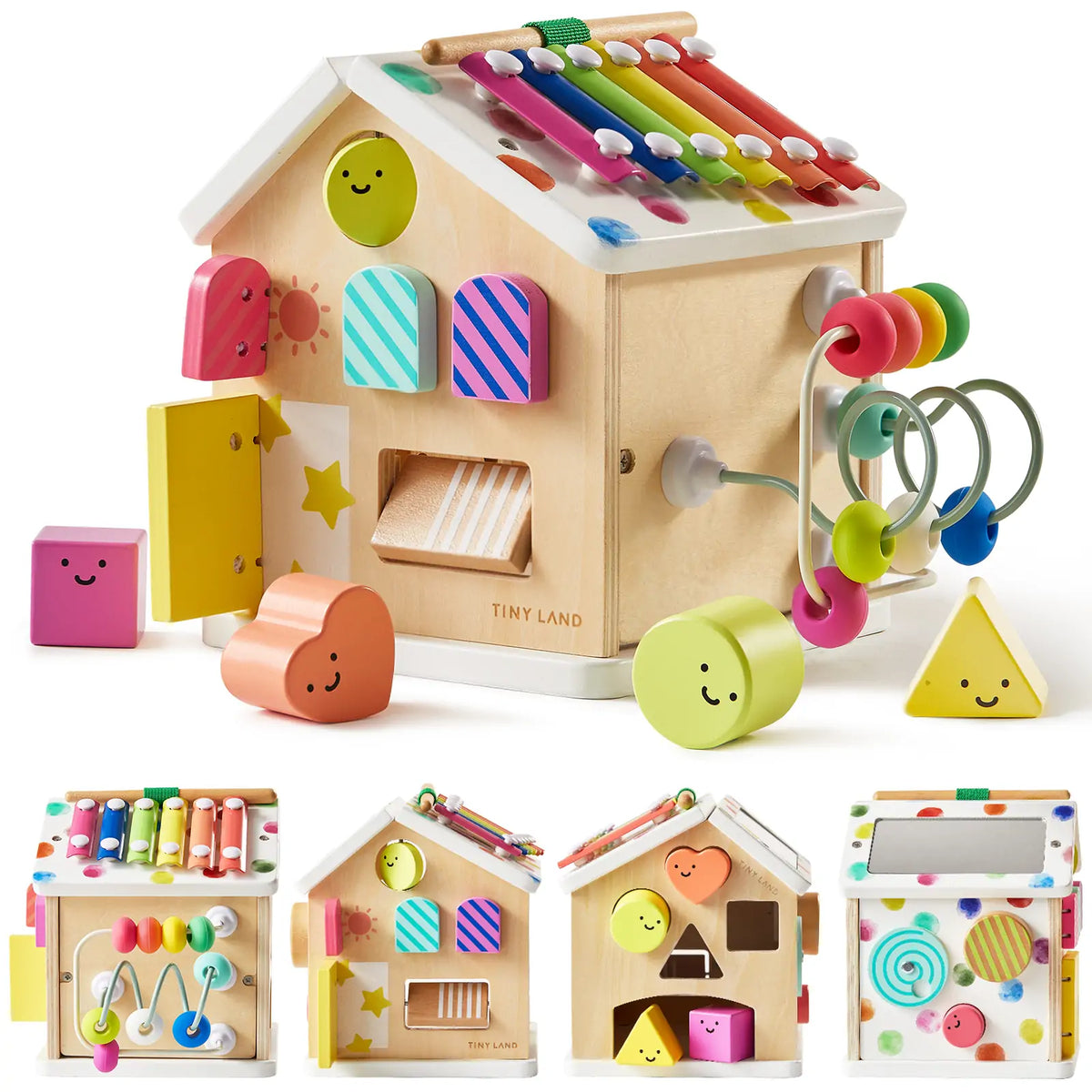 Brain & Hands Playset — Montessori Box (4–6 Months) + Activity Cube — Tiny Land