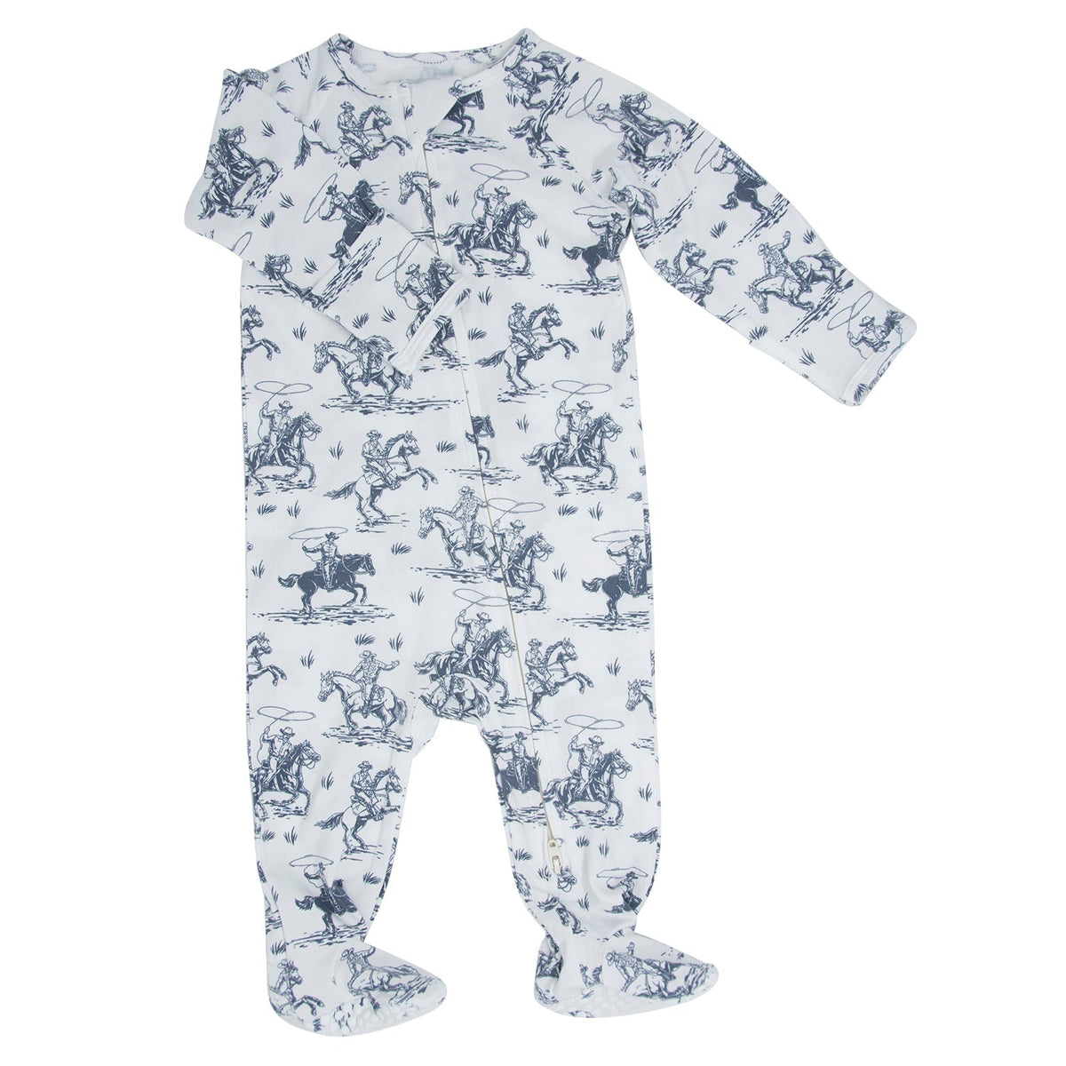 Rip's Ranch Zipper Footie — Sweet Bamboo