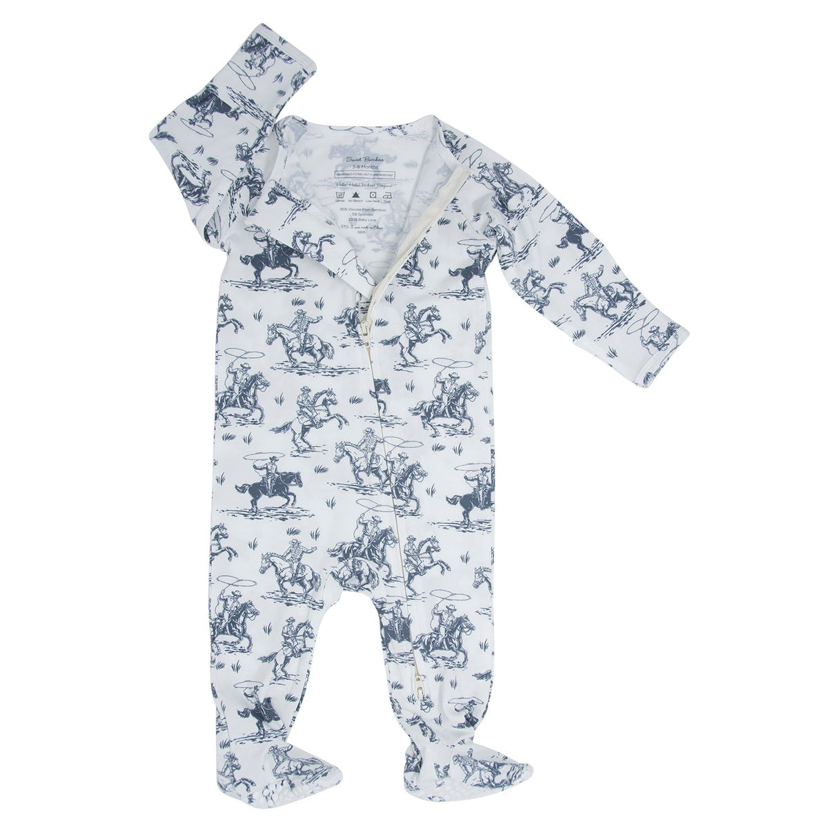 Rip's Ranch Zipper Footie — Sweet Bamboo