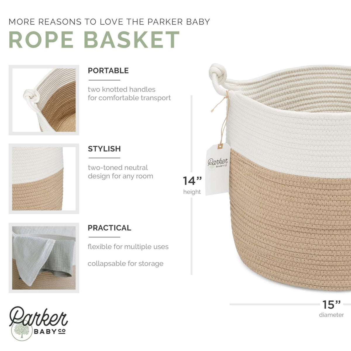 Rope Storage Basket — Parker Baby Co.