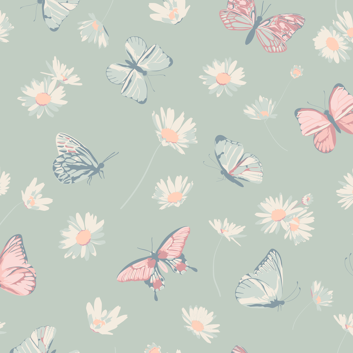 Mint Butterfly Daisy Bamboo Ruffle Baby Footie — Sweet Bamboo