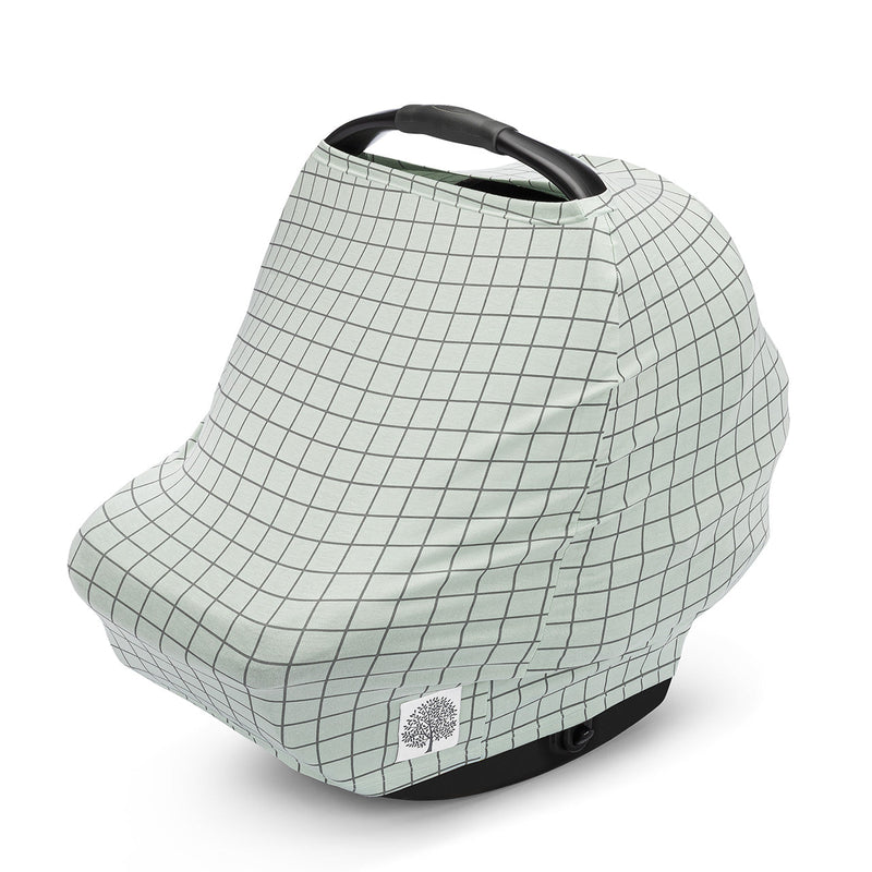 Multi-use Cover, Sage Windowpane — Parker Baby Co.
