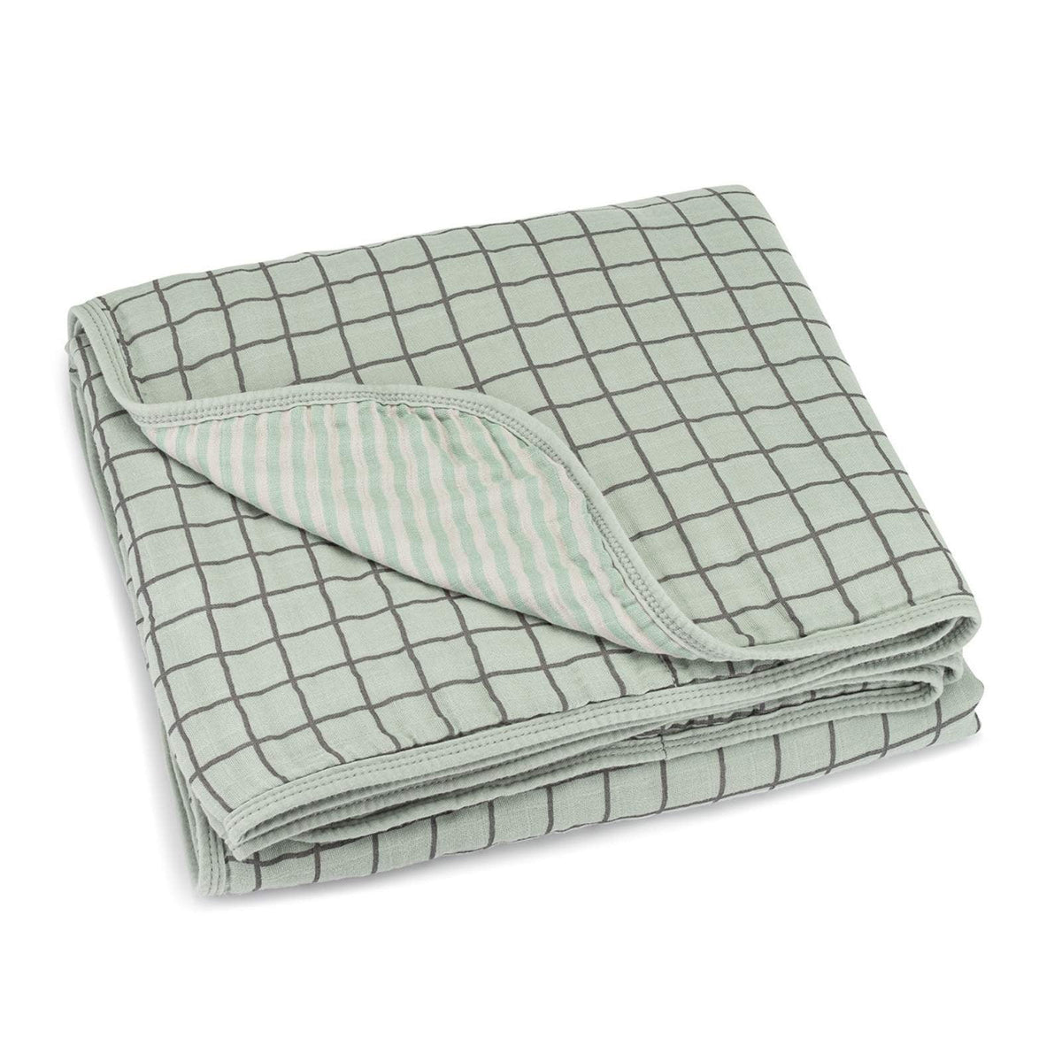 Sage Windowpane Quilt — Parker Baby Co.