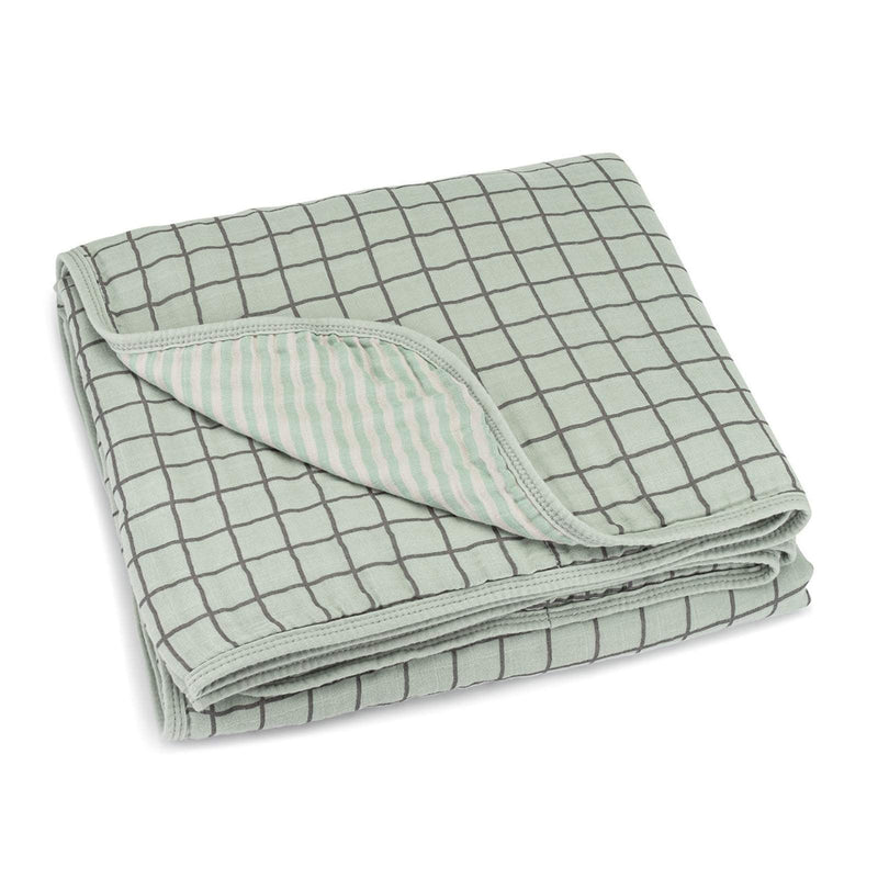 Sage Windowpane Quilt — Parker Baby Co.
