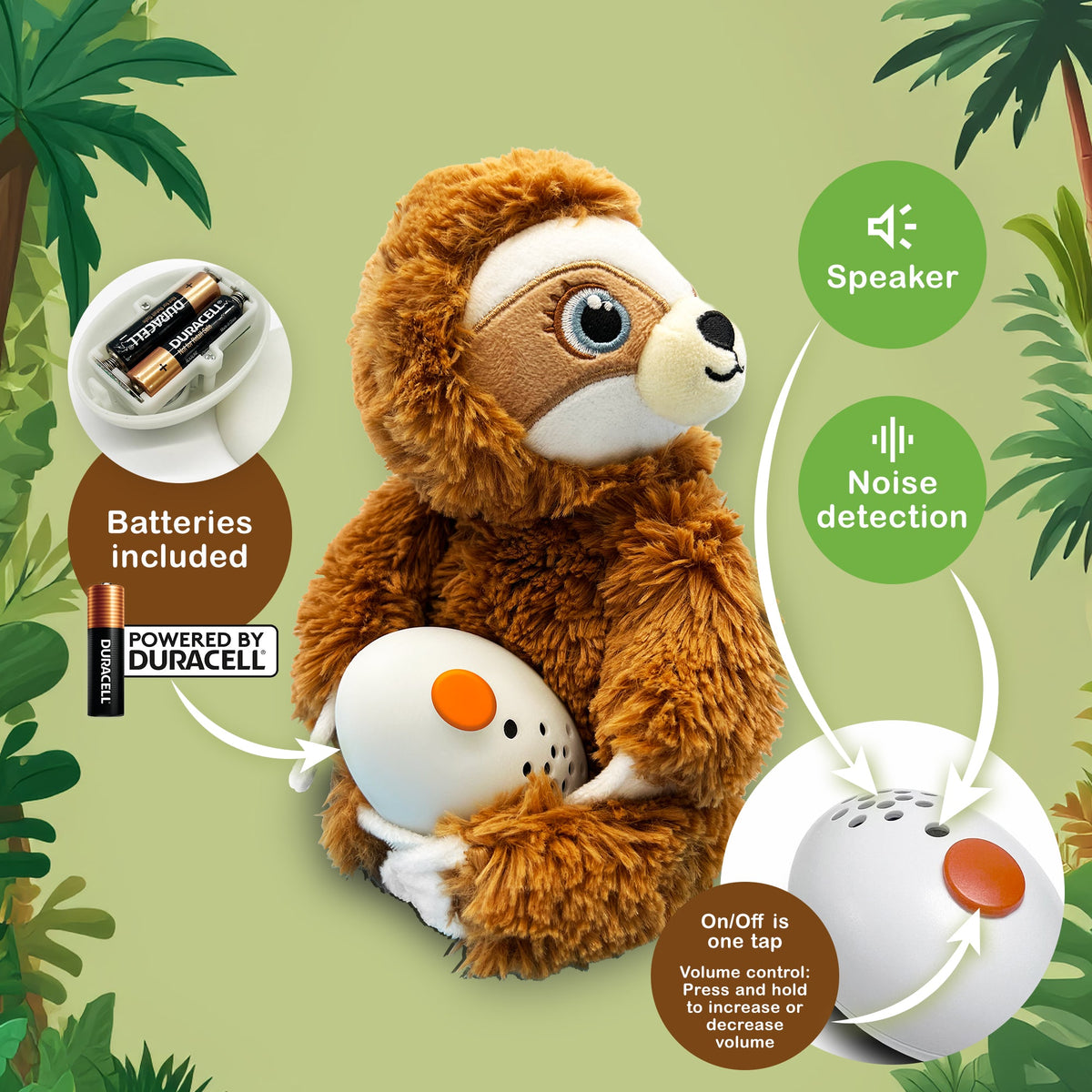 Baby Shusher Sloth Plush Sound Machine + 2 Shushie Pacifiers Bundle — Shusher