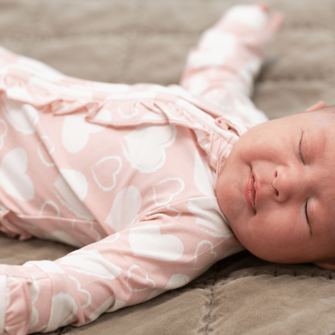 So Much Love Ruffle Footie — Sweet Bamboo