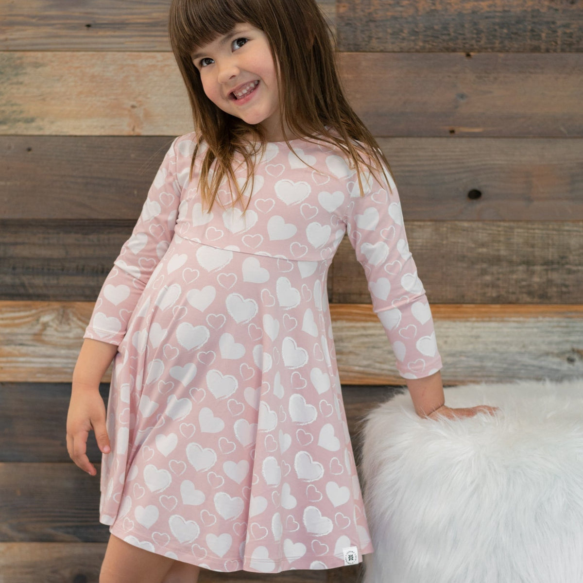 So Much Love Swirly Girl Dress — Sweet Bamboo