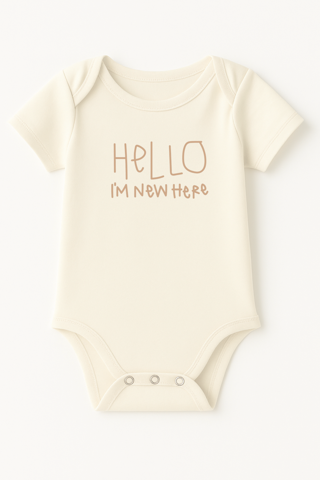 Hello I'm New Here Clay Organic Cotton Baby Bodysuit Short Sleeve — Tenth & Pine