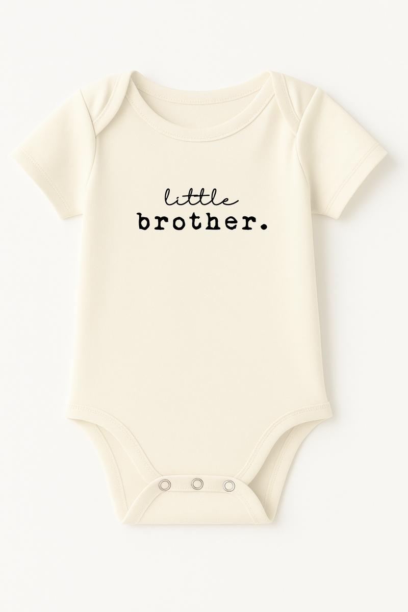 Little Brother Organic Cotton Short Sleeve Baby Bodysuit — Tenth & Pine