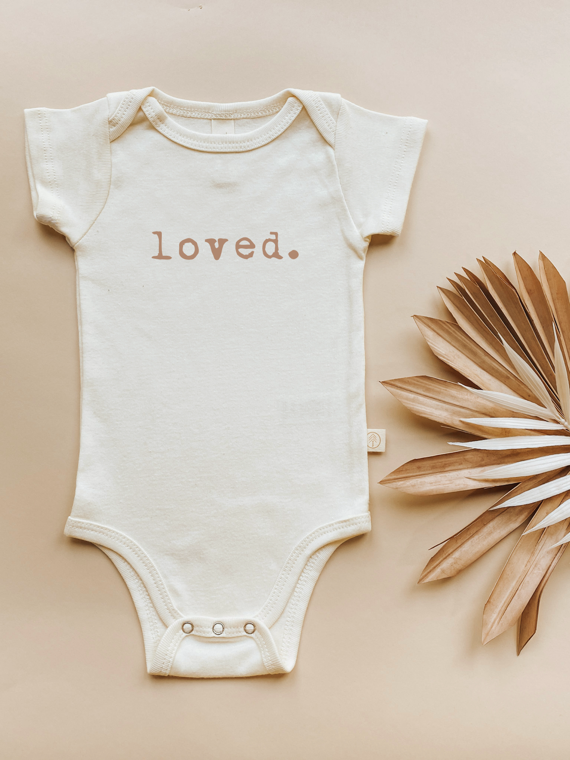 Loved. Clay Organic Cotton Baby Bodysuit Short Sleeve — Tenth & Pine