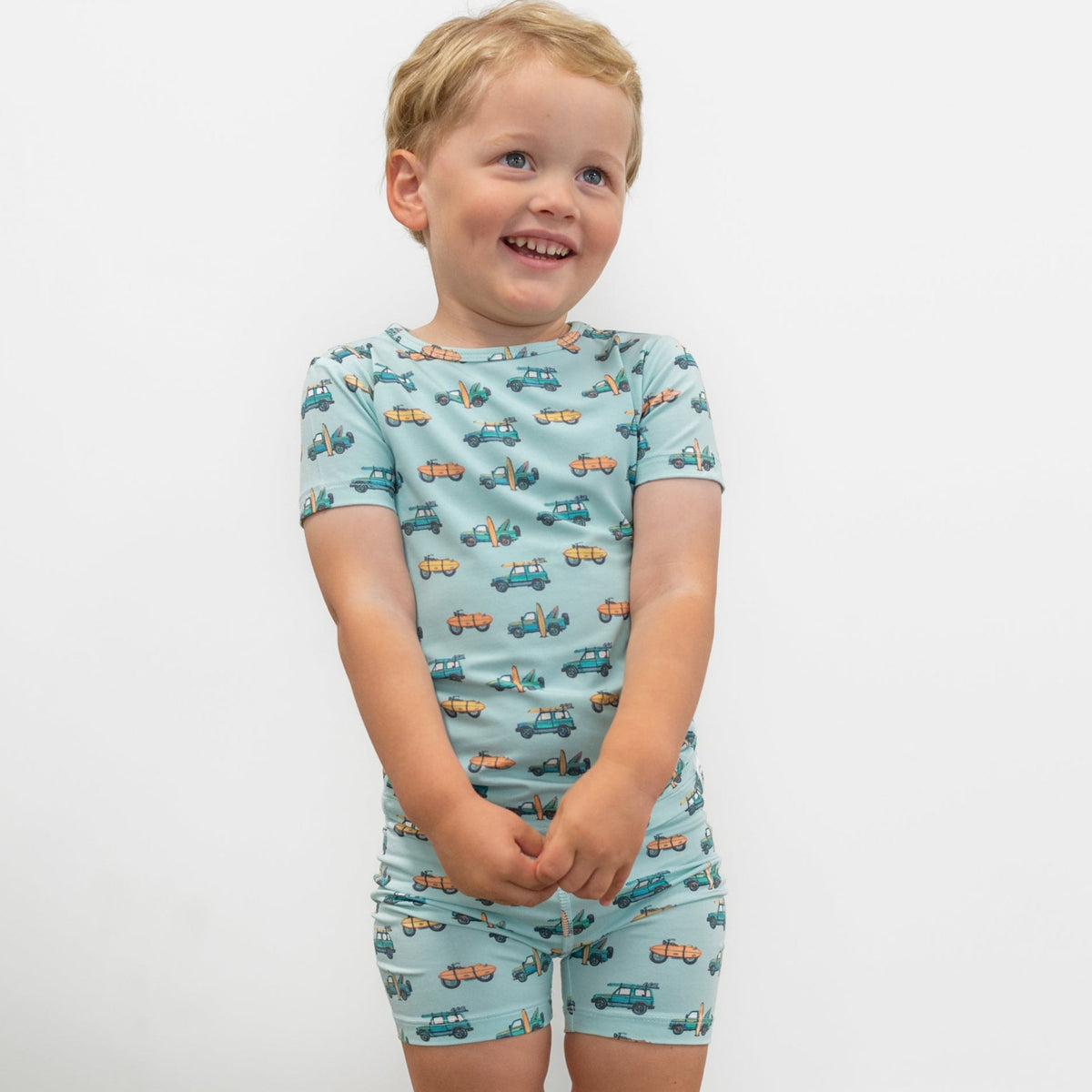 Surfing Beach Summer Pajama Set — Sweet Bamboo