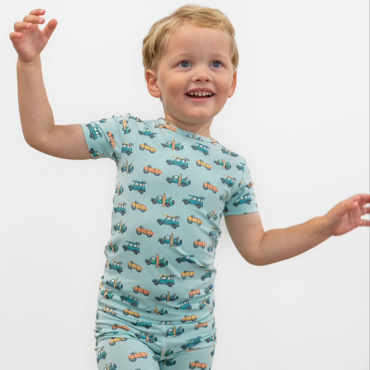 Surfing Beach Summer Pajama Set — Sweet Bamboo