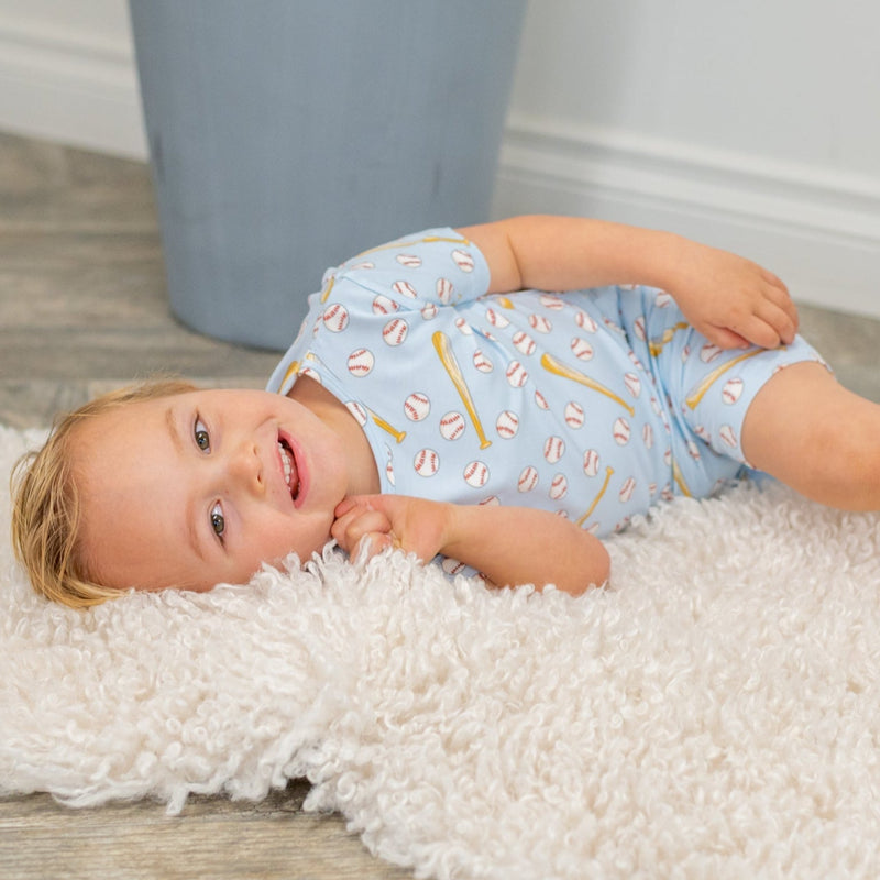 Classic Baseball Summer Pajama Set — Sweet Bamboo