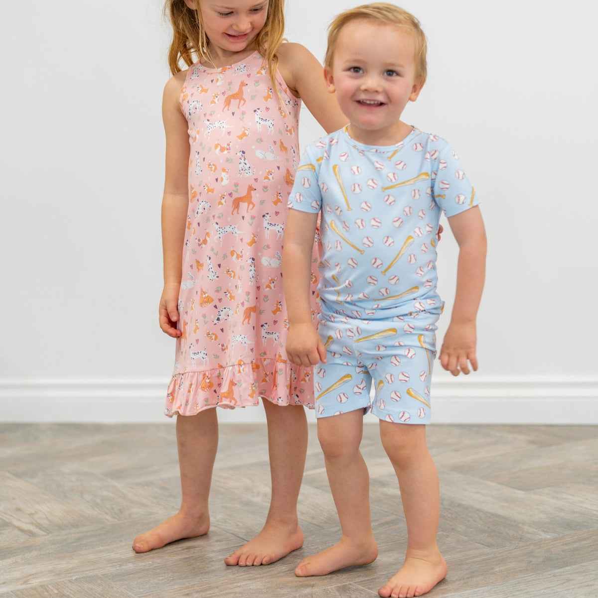Classic Baseball Summer Pajama Set — Sweet Bamboo