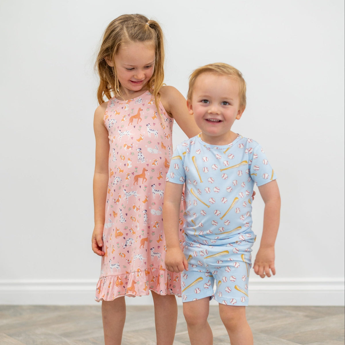 Classic Baseball Summer Pajama Set — Sweet Bamboo