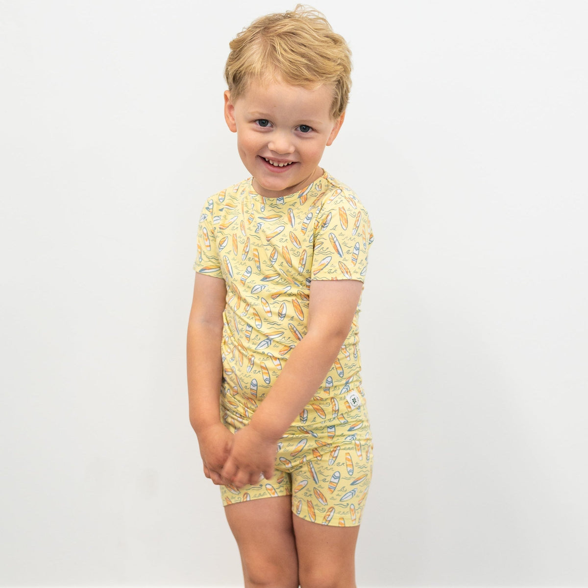 Surfboard Waves Summer Pajama Set — Sweet Bamboo