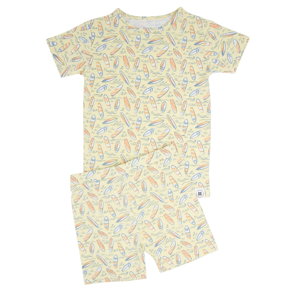 Surfboard Waves Summer Pajama Set — Sweet Bamboo