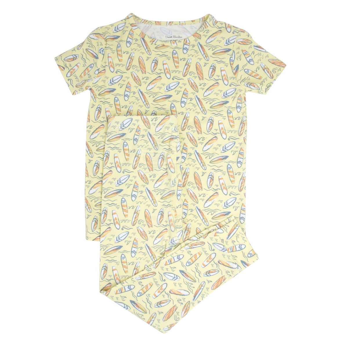 Surfboard Waves Big Kid Pajama S/S — Sweet Bamboo