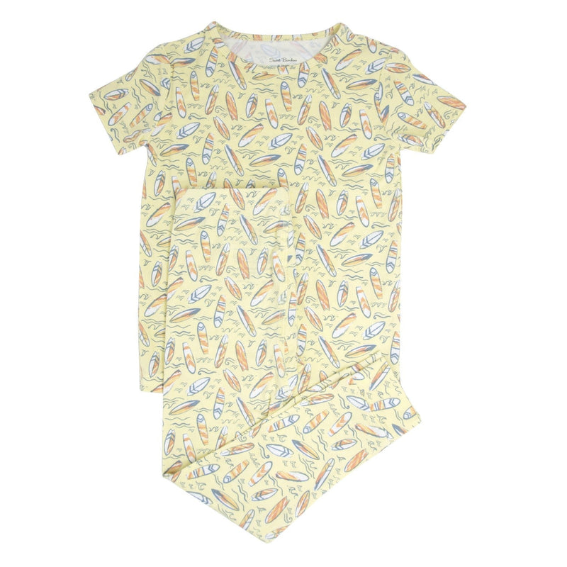 Surfboard Waves Big Kid Pajama S/S — Sweet Bamboo