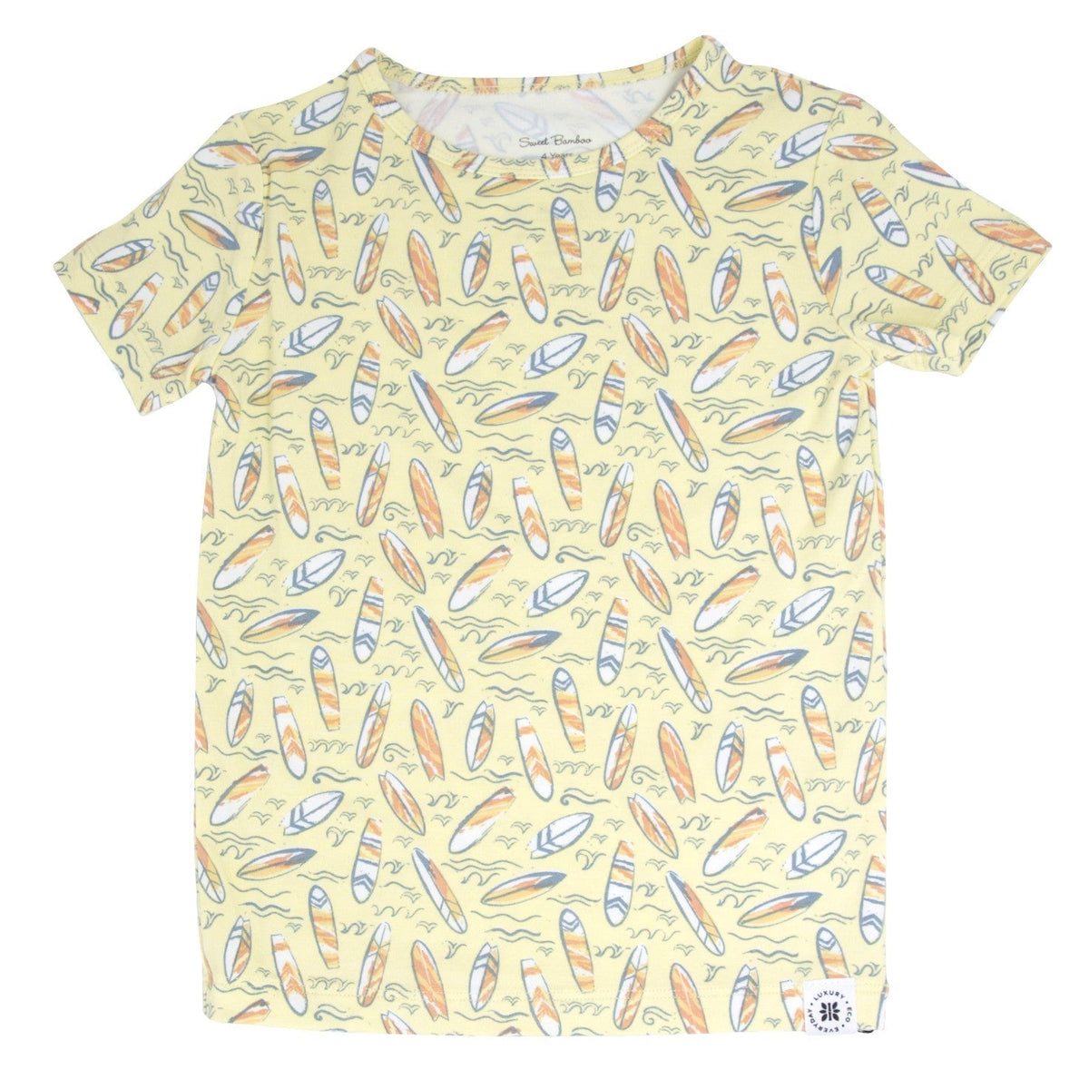 Surfboard Waves Big Kid Pajama S/S — Sweet Bamboo