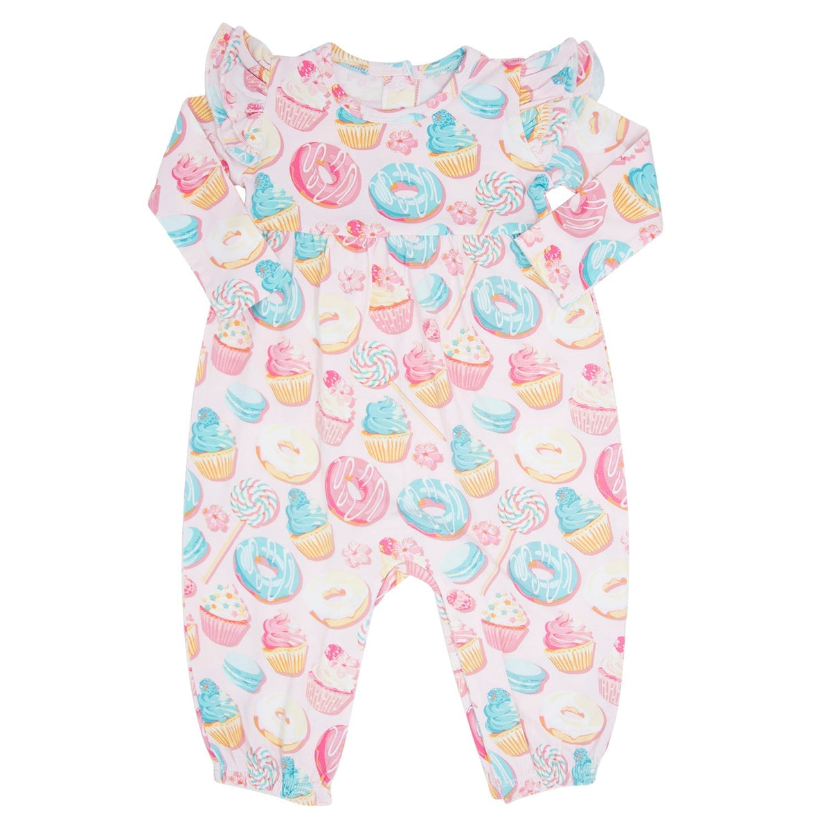 Sweet Tooth Flutter Sleeve Romper — Sweet Bamboo