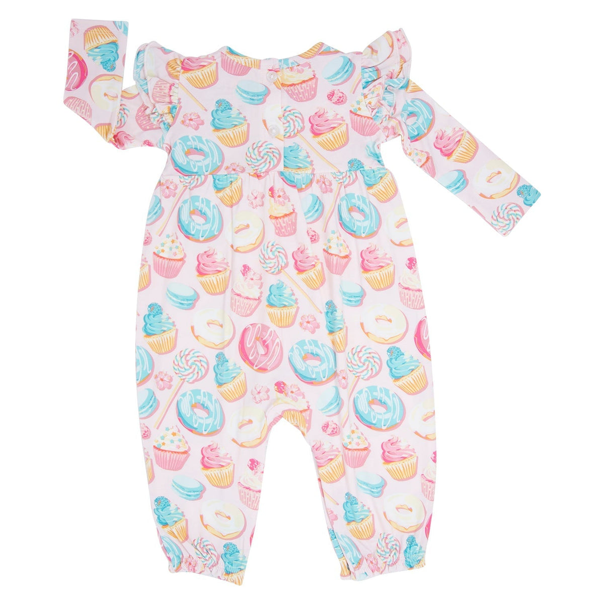 Sweet Tooth Flutter Sleeve Romper — Sweet Bamboo
