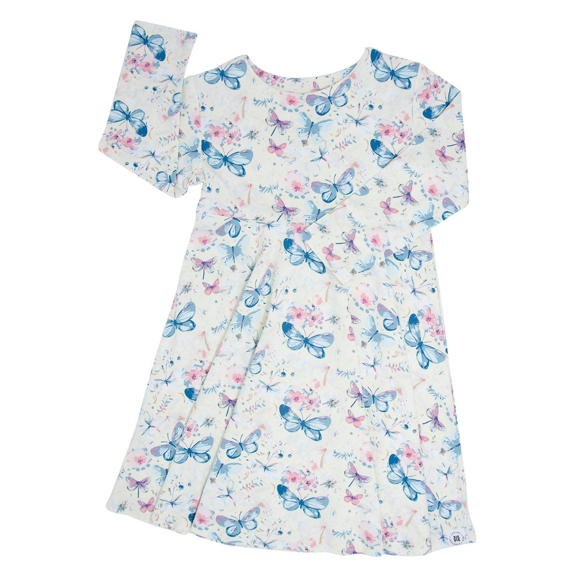 Watercolor Butterfly Swirly Girl Dress — Sweet Bamboo