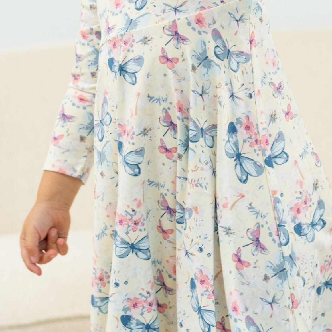 Watercolor Butterfly Swirly Girl Dress — Sweet Bamboo