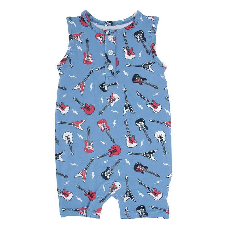 Tank Romper - Rock N Roll Blue — Sweet Bamboo