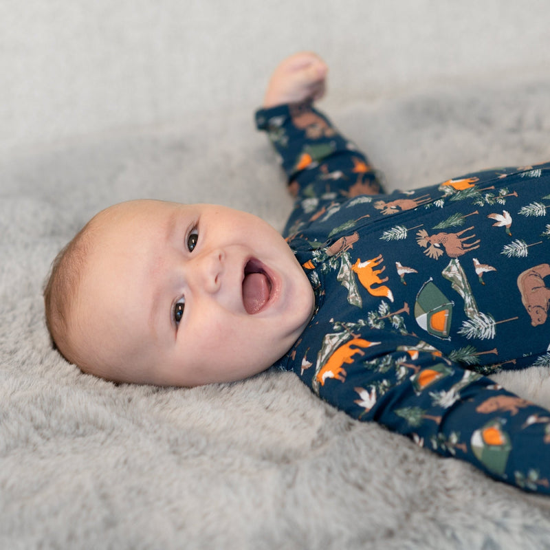 True Grit Zipper Footie — Sweet Bamboo