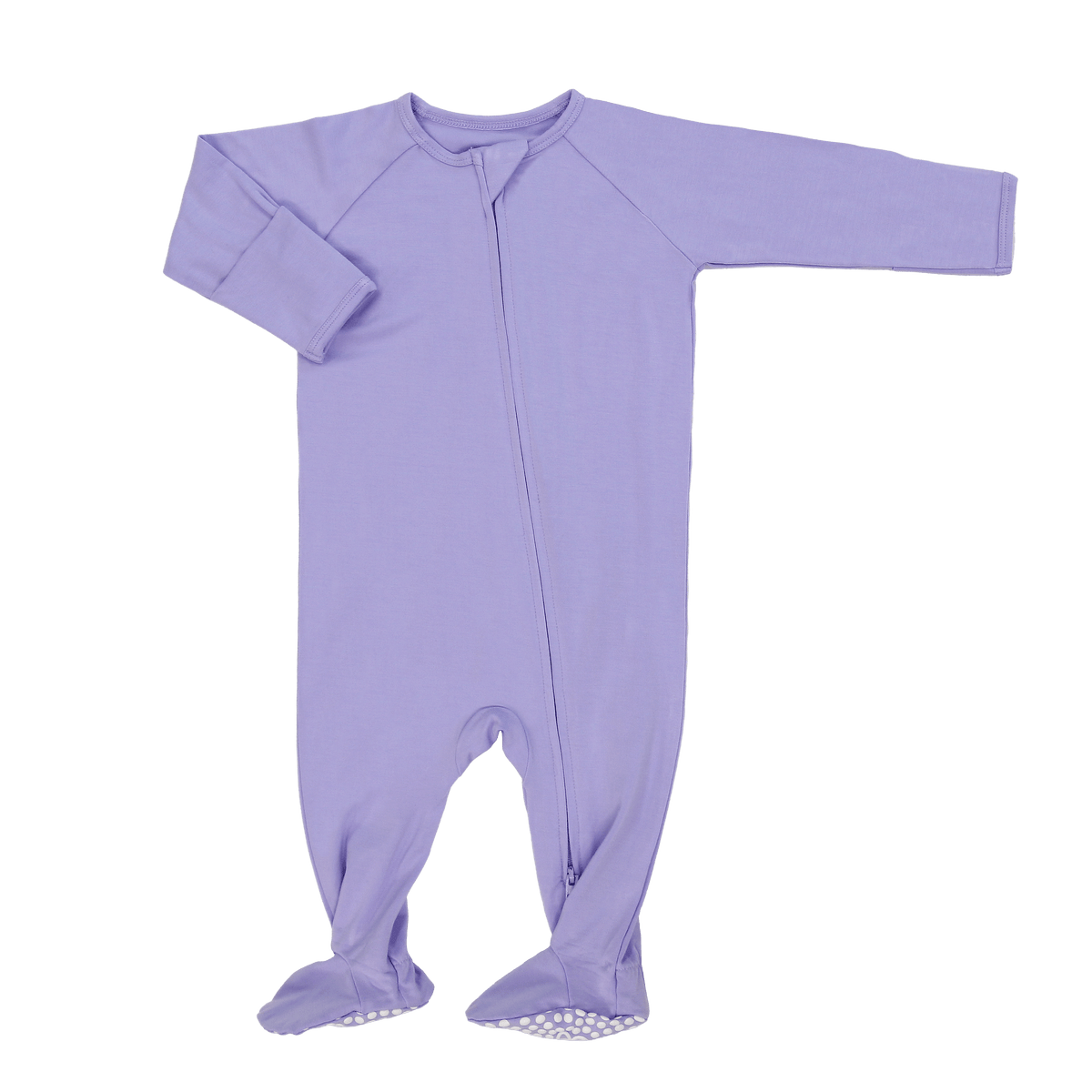 Violets Are Violet Zipper Footie — Sweet Bamboo