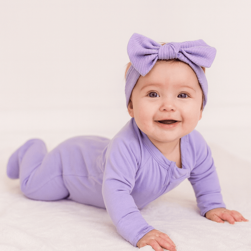 Violets Are Violet Zipper Footie — Sweet Bamboo