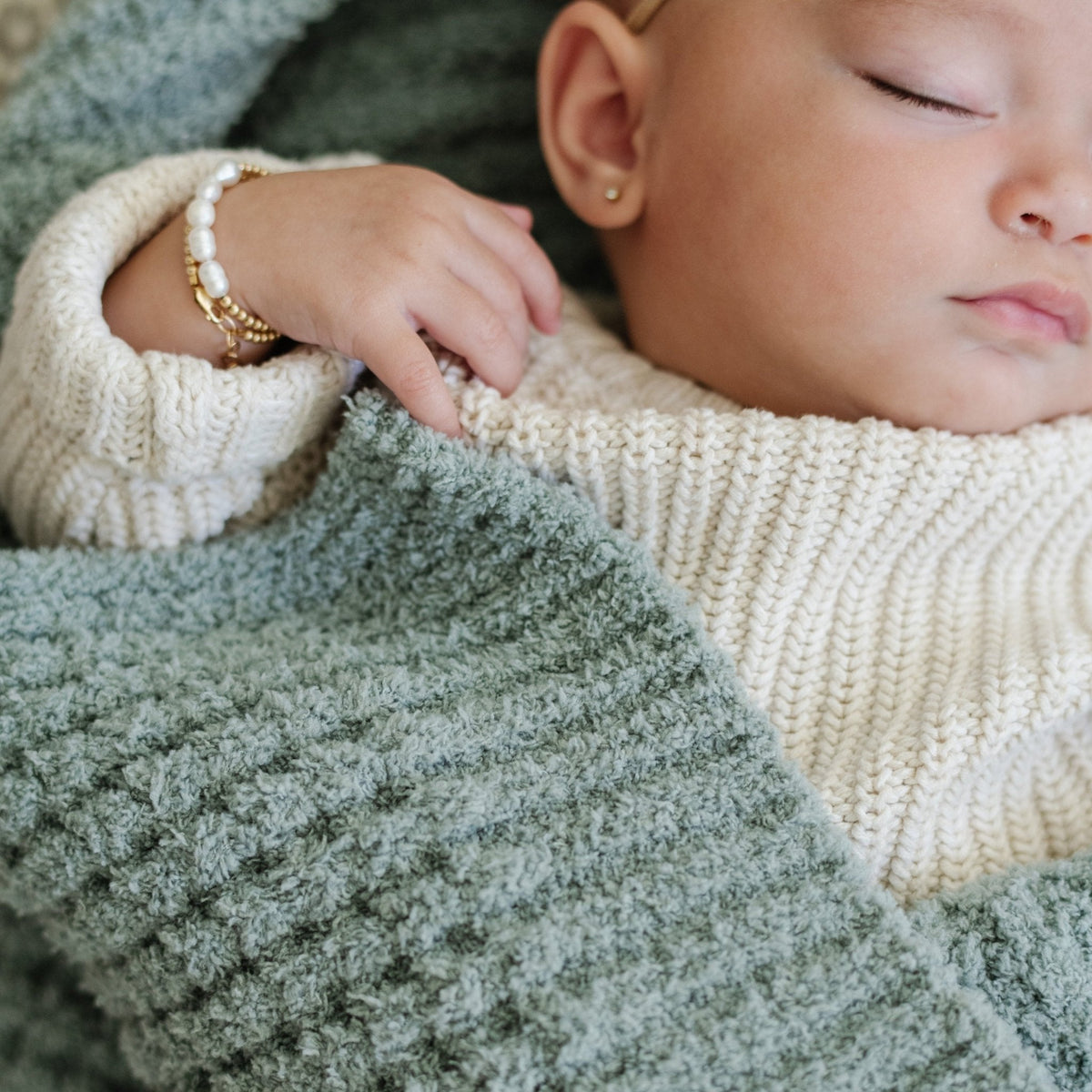 Waffle Knit Receiving Blankets — Saranoni