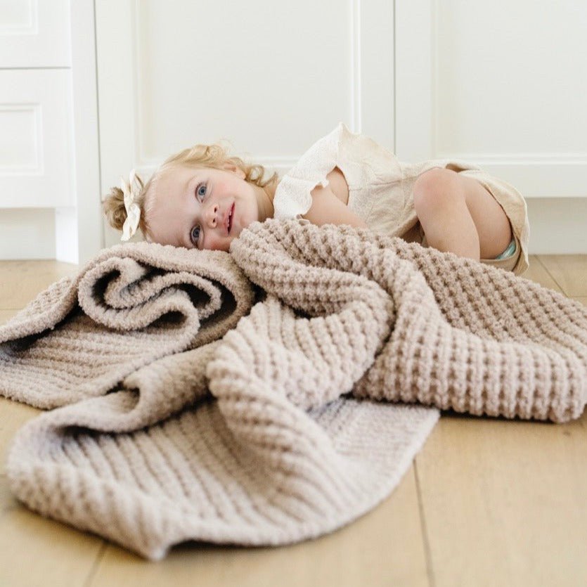 Waffle Knit Receiving Blankets — Saranoni