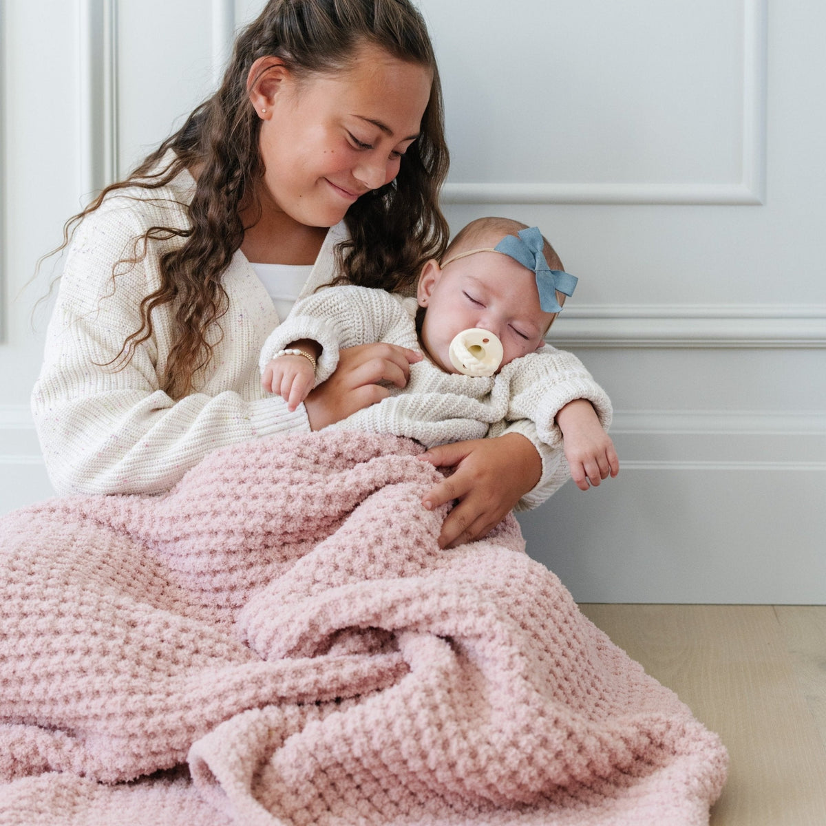 Waffle Knit Receiving Blankets — Saranoni